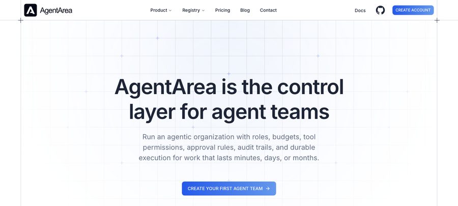AgentArea — сайт продукта